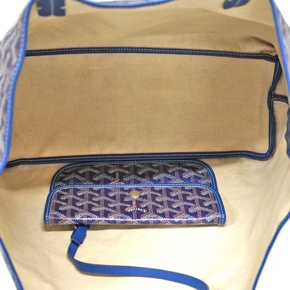 Goyard Saint Louis tote bag blue - Picture 8 of 9